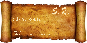 Sós Robin névjegykártya